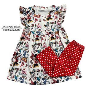 Girls 4T Minnie Mouse & Daisy Duck Dress & Pants Set